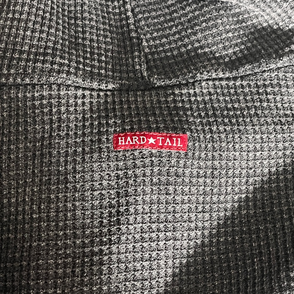 Hard Tail Forever Charcoal Waffle Knit Hoodie Large - Picture 12 of 12